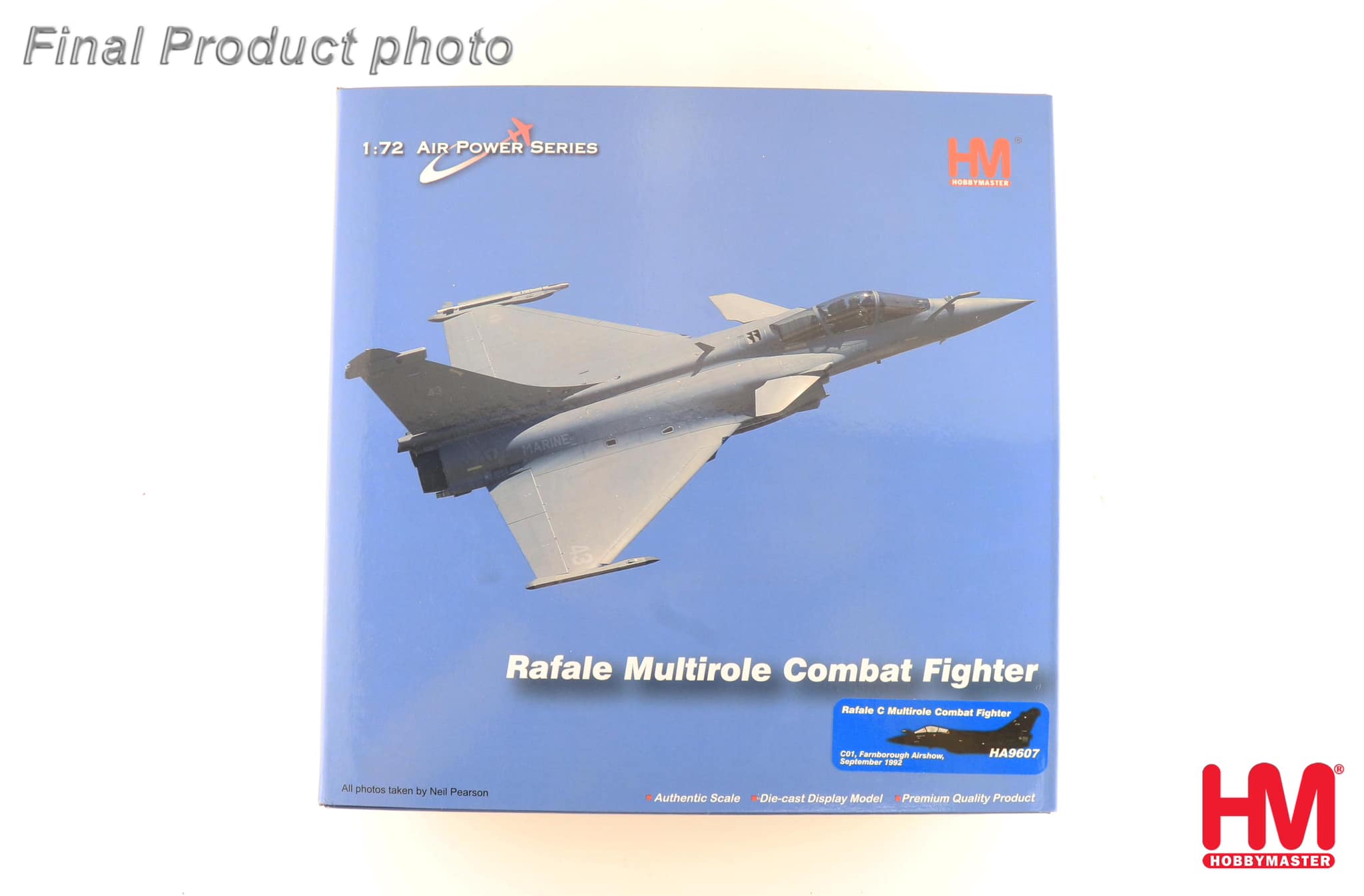 HA9607法國空軍Rafale C01飆風戰機1992 法因堡航展模型