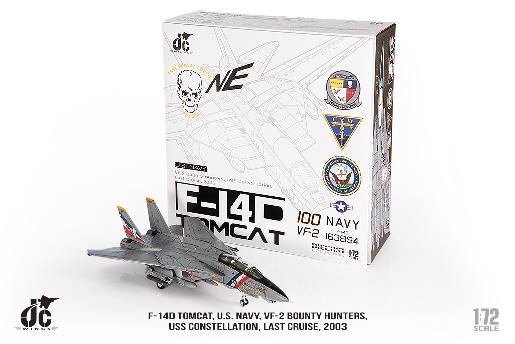 美國海軍F-14D雄貓式戰機 VF-2賞金獵人 JCW-72-F14-018