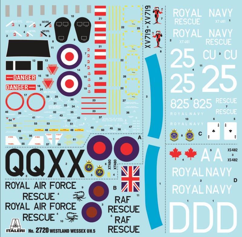 2720英國威塞克斯Wessex UH.5 福克蘭戰爭1/48模型2720(含蝕刻片)