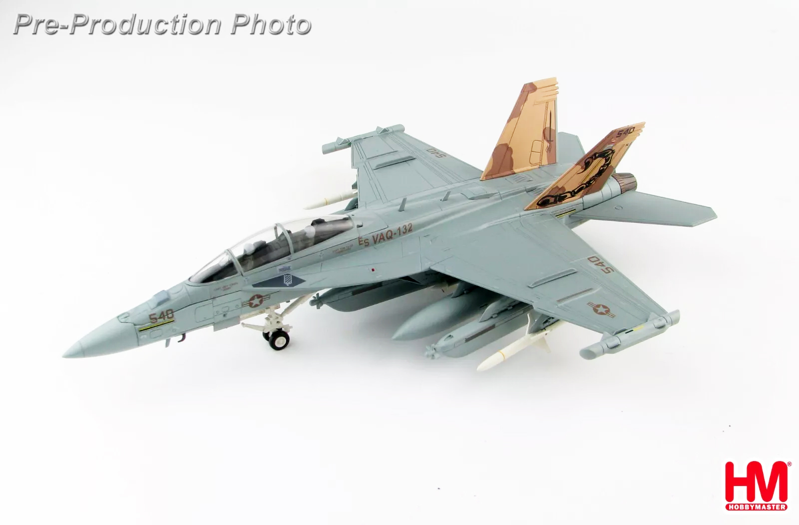 HA5151美國海軍EA-18G Growler 咆哮者VAQ-132毒蠍子中隊模型1/72成品HM