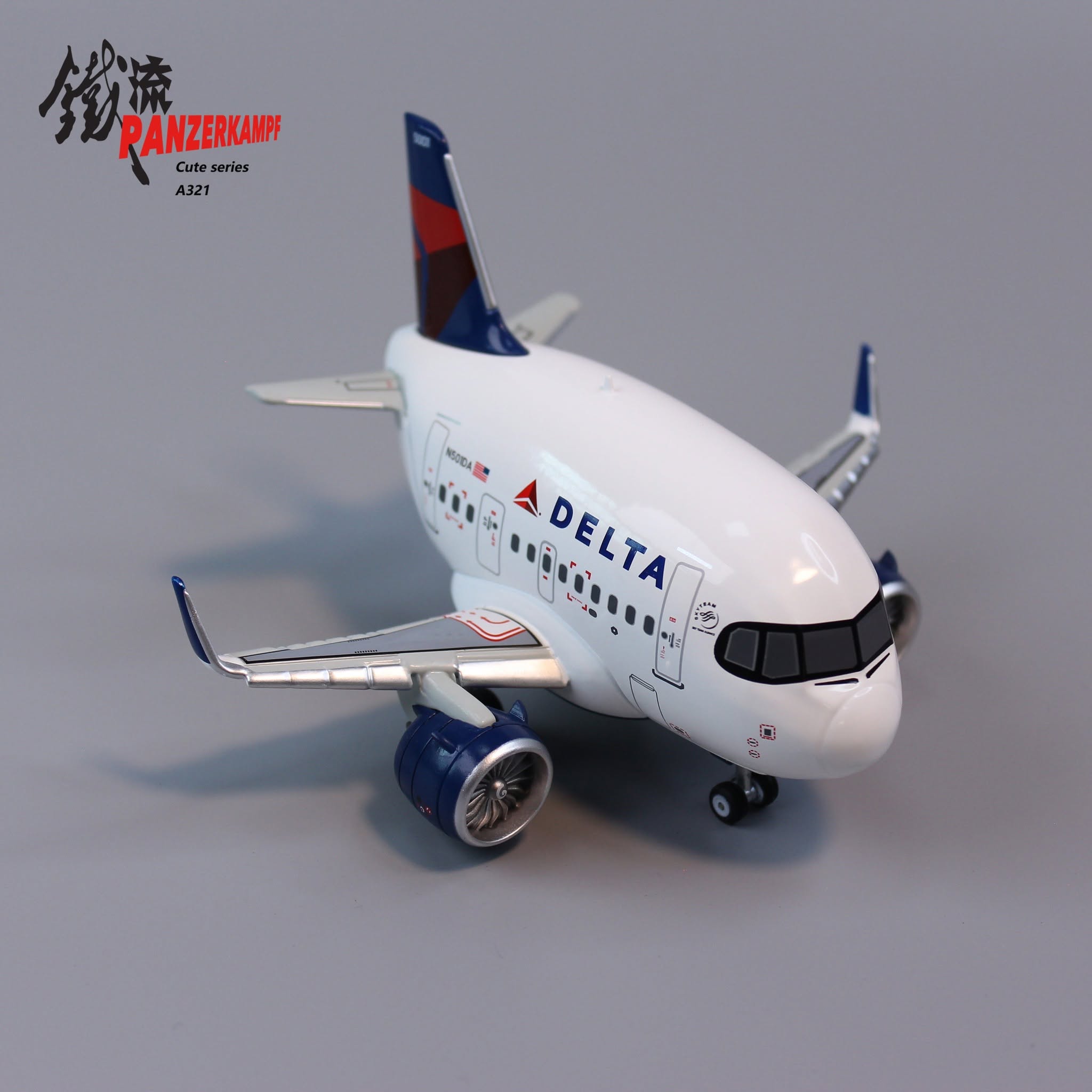 達美航空Delta Air Lines A321neo Q版合金模型70102PK