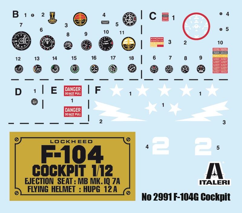 2991星式戰機F-104G COCKPIT 座艙1/32模型