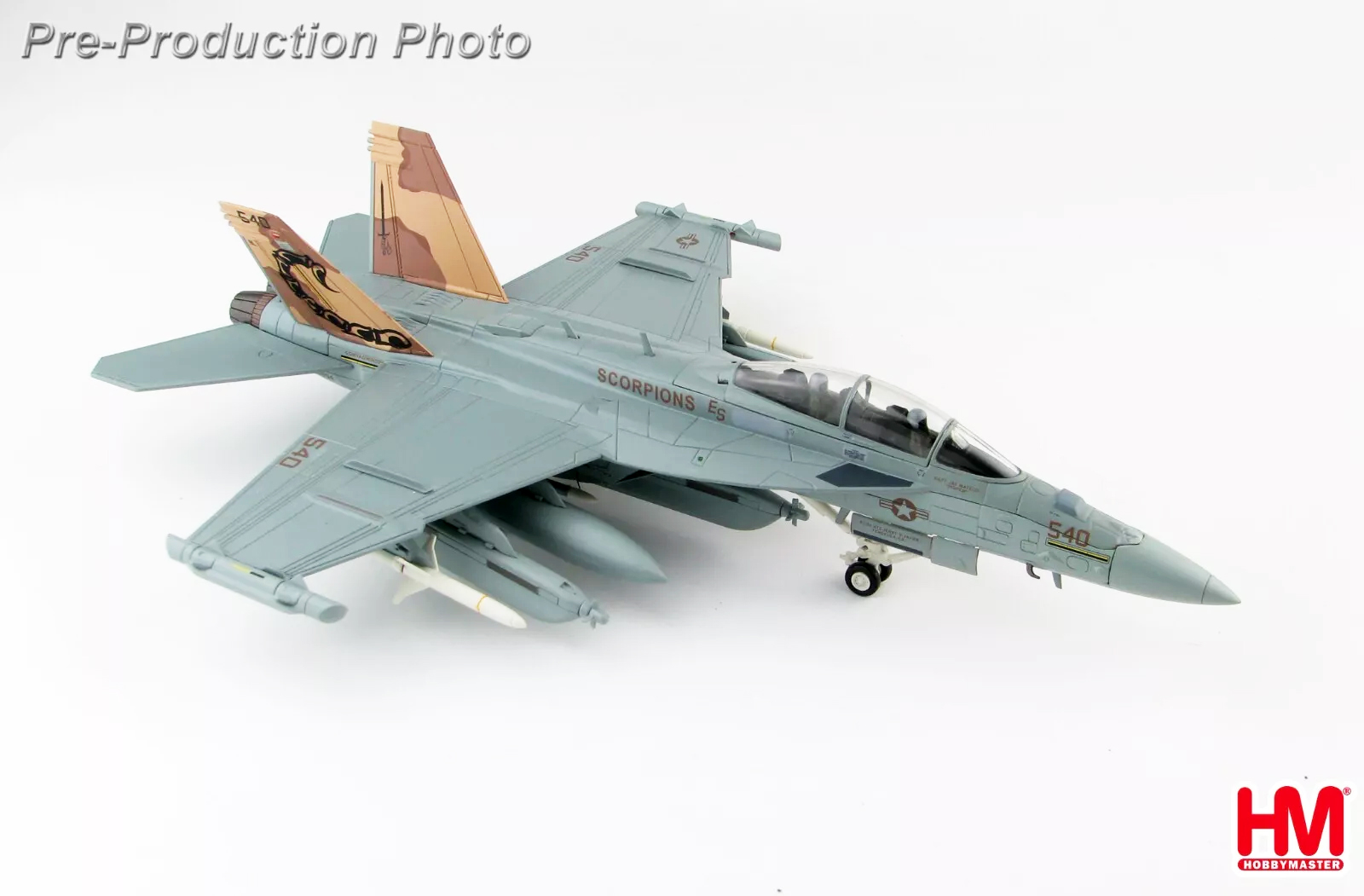 HA5151美國海軍EA-18G Growler 咆哮者VAQ-132毒蠍子中隊模型1/72成品HM