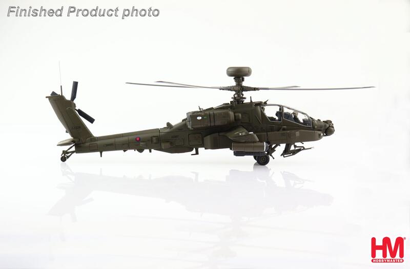 HH1208英國陸軍航空隊AH -64D阿帕契直升機合金模型