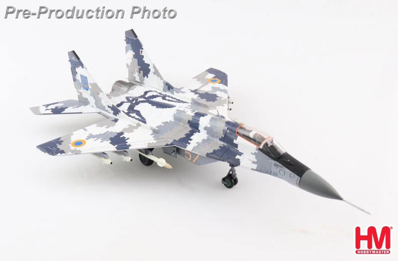 HA6518烏克蘭空軍MiG-29戰鬥機數位迷彩國徽彩繪模型