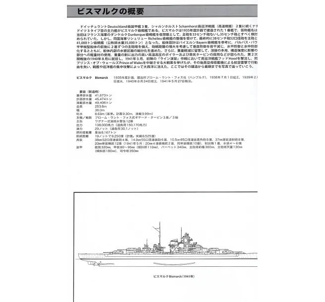 德國俾斯麥號戰艦*傑作軍艦系列解說專輯 17