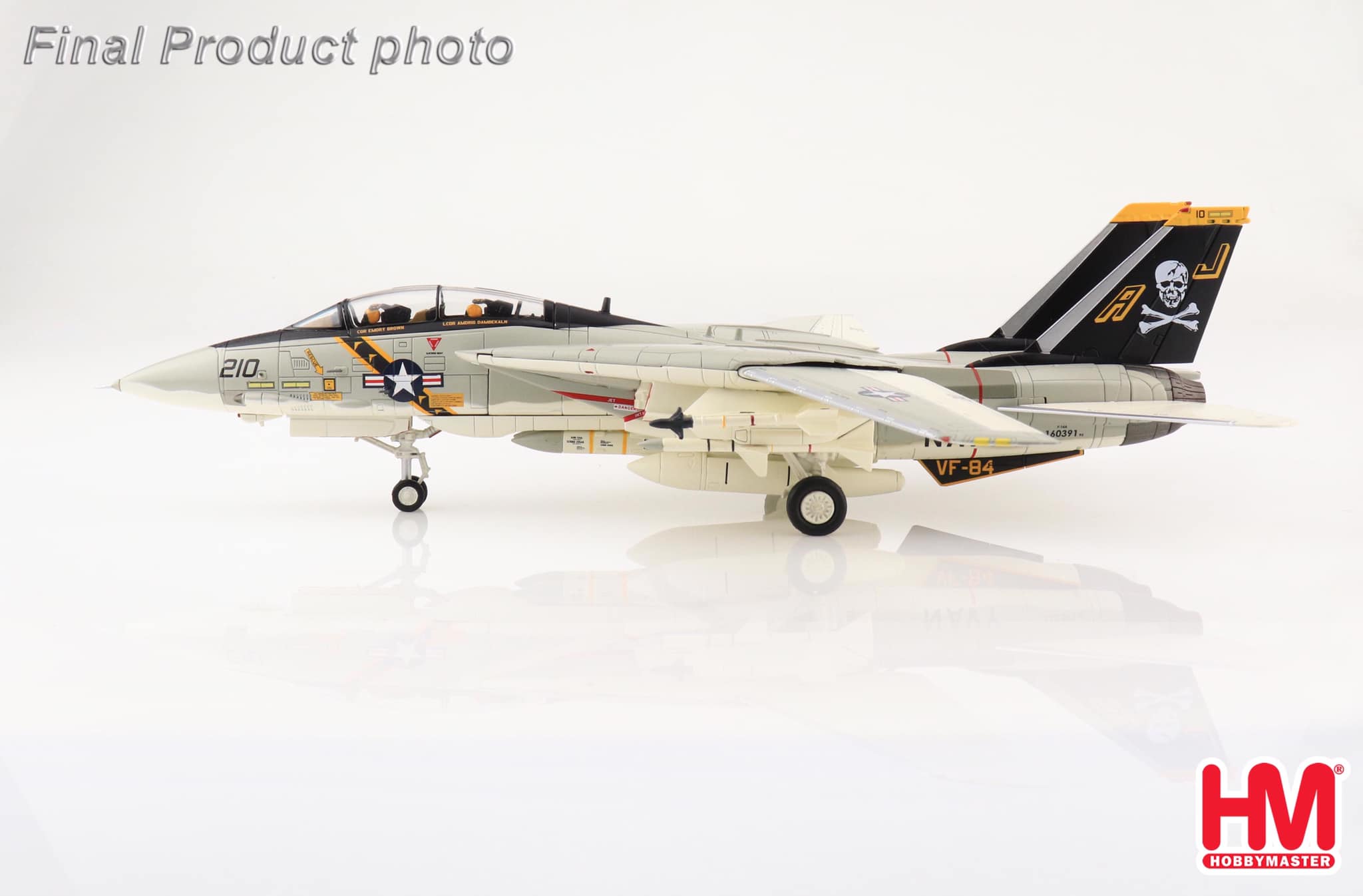 HA5240美軍VF-84海盜旗F-14A Tomcat雄貓60391/AJ210,模型