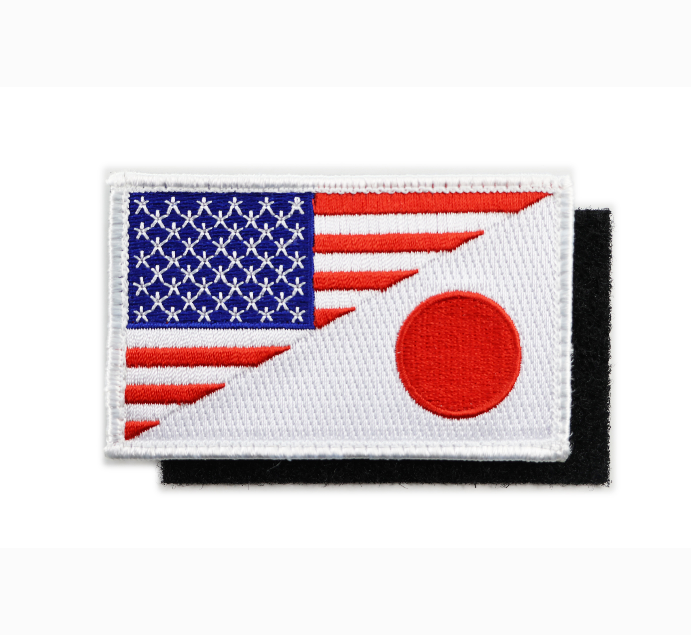 P0159美國&日本國旗士氣章(白邊)(魔鬼氈)