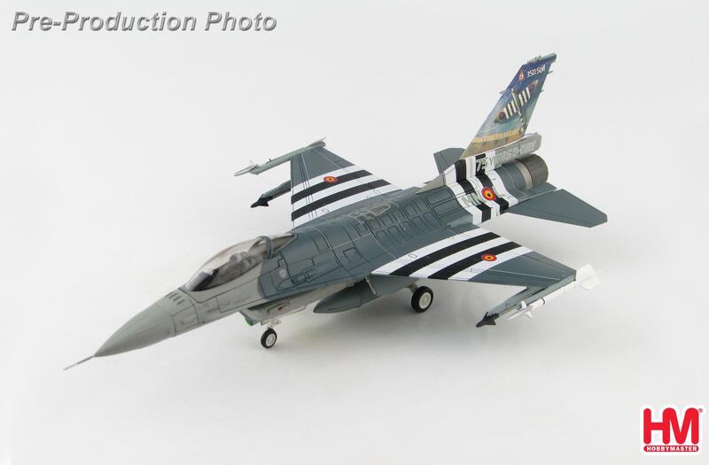 HA3879比利時空軍諾曼第75週年F-16AM彩繪紀念機1/72合金成品模型