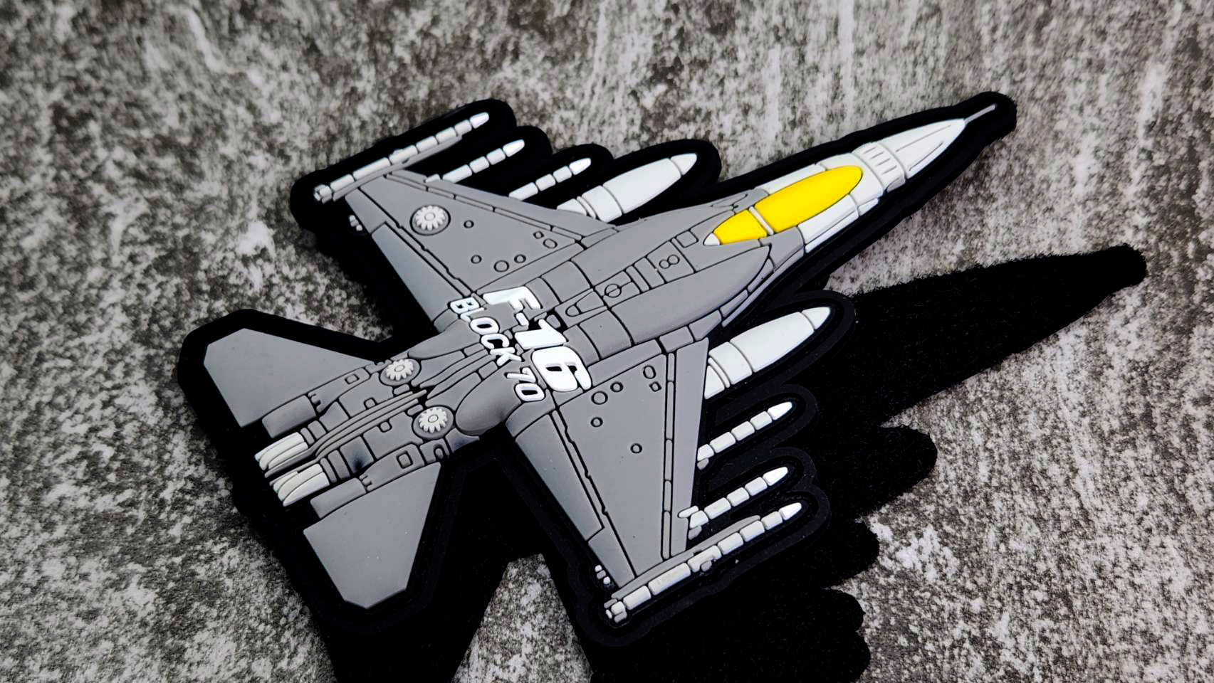PVC0063空軍F-16C/D BLOCK 70軟膠PVC蓄光機種章(有魔鬼氈)