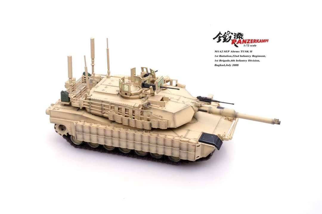 美國M1A2 Abrams TUSK II艾布蘭坦克(沙漠色) 12210PA