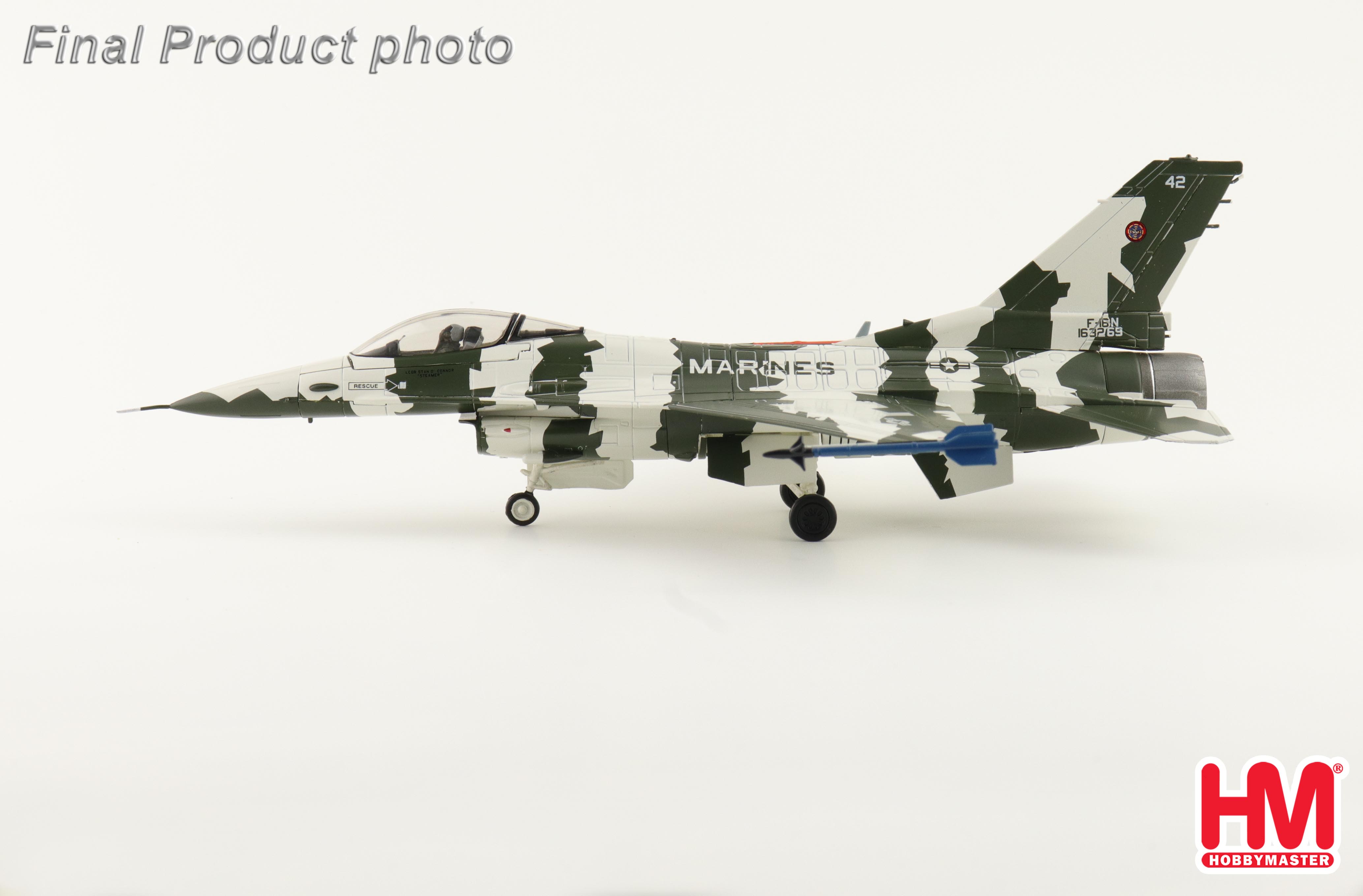 HA38063美國海軍武器學校F-16N假想敵中隊TOP GUN彩繪機合金成品1/72模型