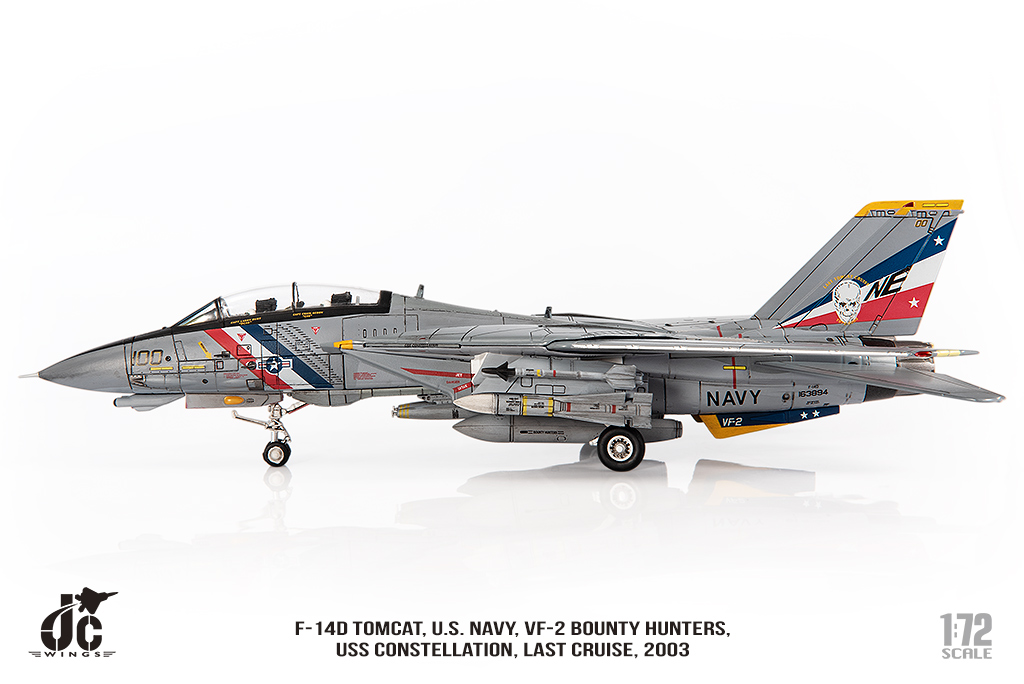 美國海軍F-14D雄貓式戰機 VF-2賞金獵人 JCW-72-F14-018