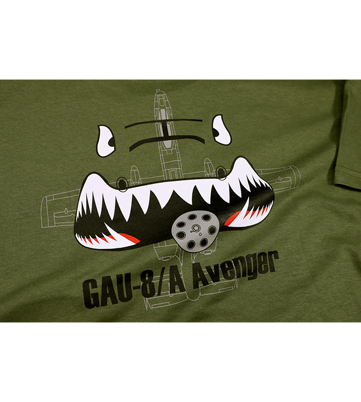 TS014  疣豬A-10攻擊機軍綠色棉T-SHIRT