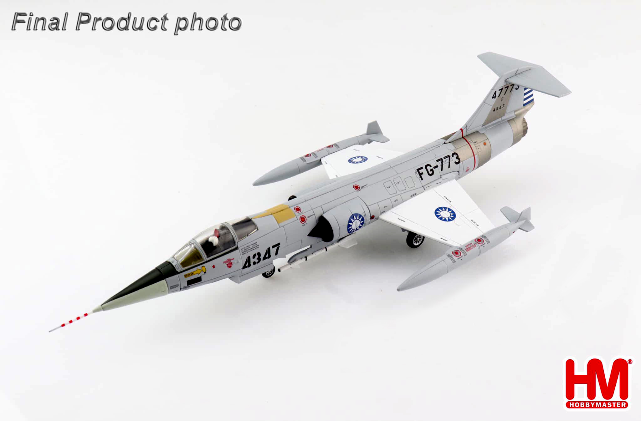 HA1072空軍113空戰英雄F-104G第8中隊胡世霖座機4347模型