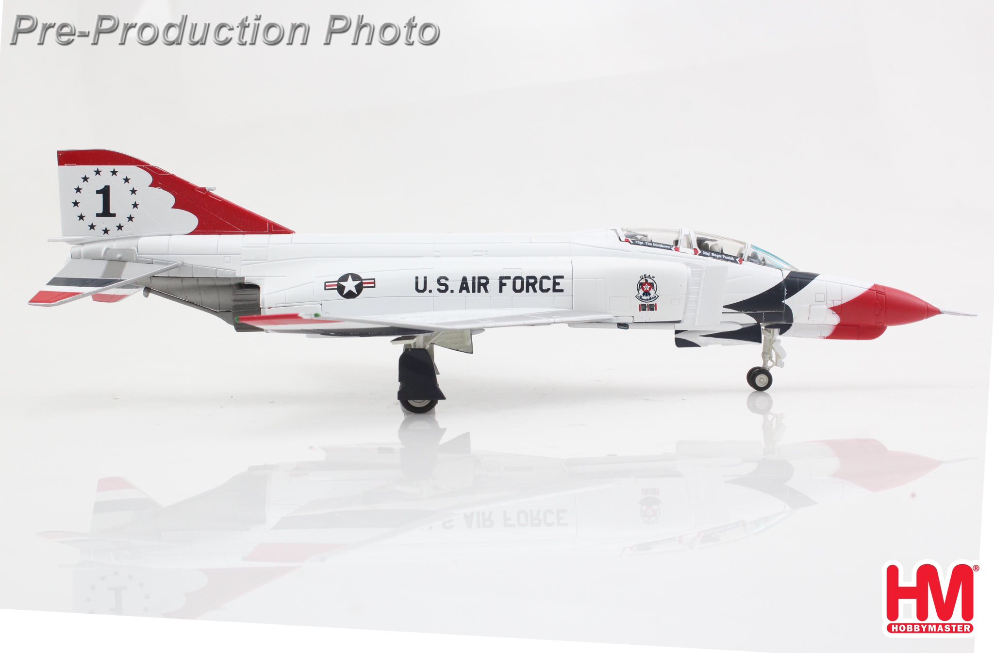HA19083美國空軍雷鳥特技小組1號機F-4E幽靈1973-74合金模型1/72成品HM