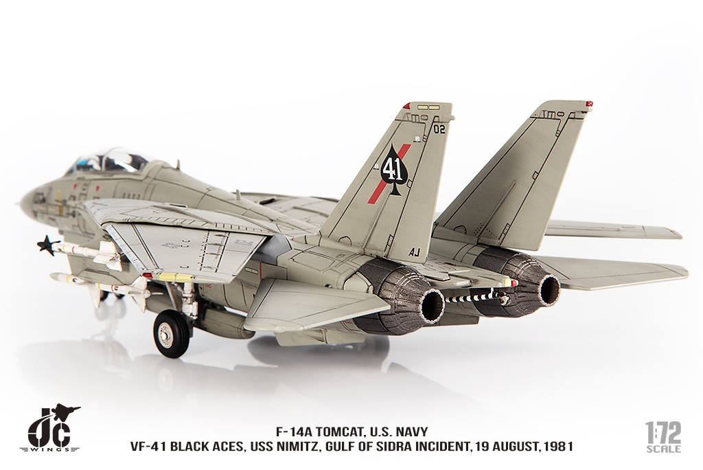 美國海軍VF-41中隊F-14A雄貓1981錫德拉灣事件模型1/72成品JCW-72-F14-017