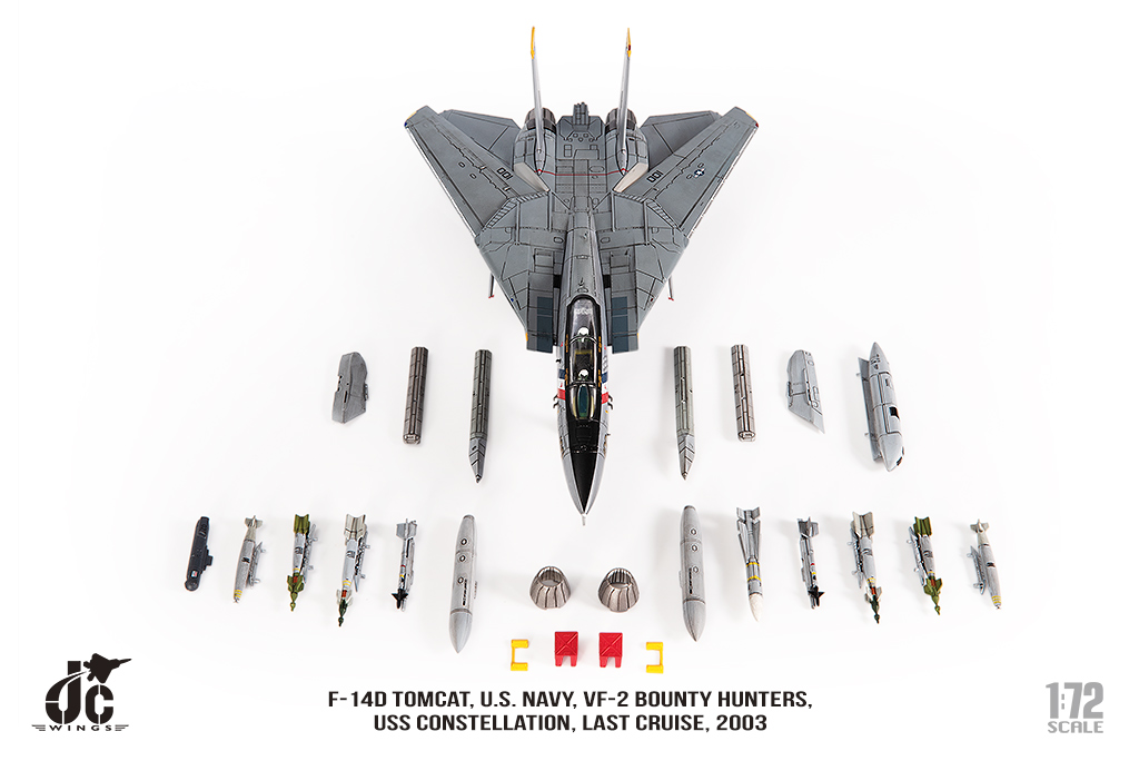 美國海軍F-14D雄貓式戰機 VF-2賞金獵人 JCW-72-F14-018