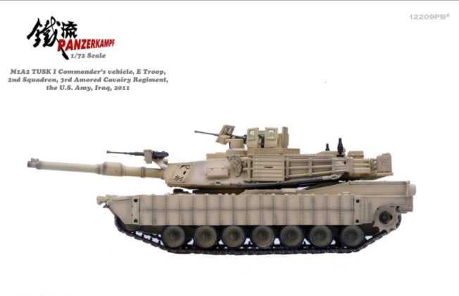 美國M1A2 Abrams TUSK I艾布蘭坦克(沙漠色) 12209PB