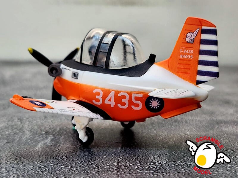 空軍官校T-34C初級教練機樹脂Q版蛋機模型材料包