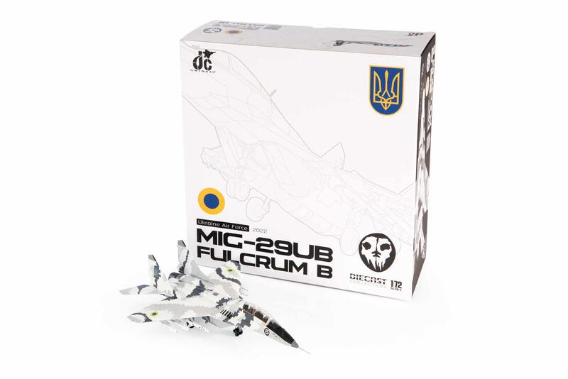 烏克蘭空軍MiG-29UB基輔幽靈AGM-88合金模型1/72成品JCW-72-MG29-014
