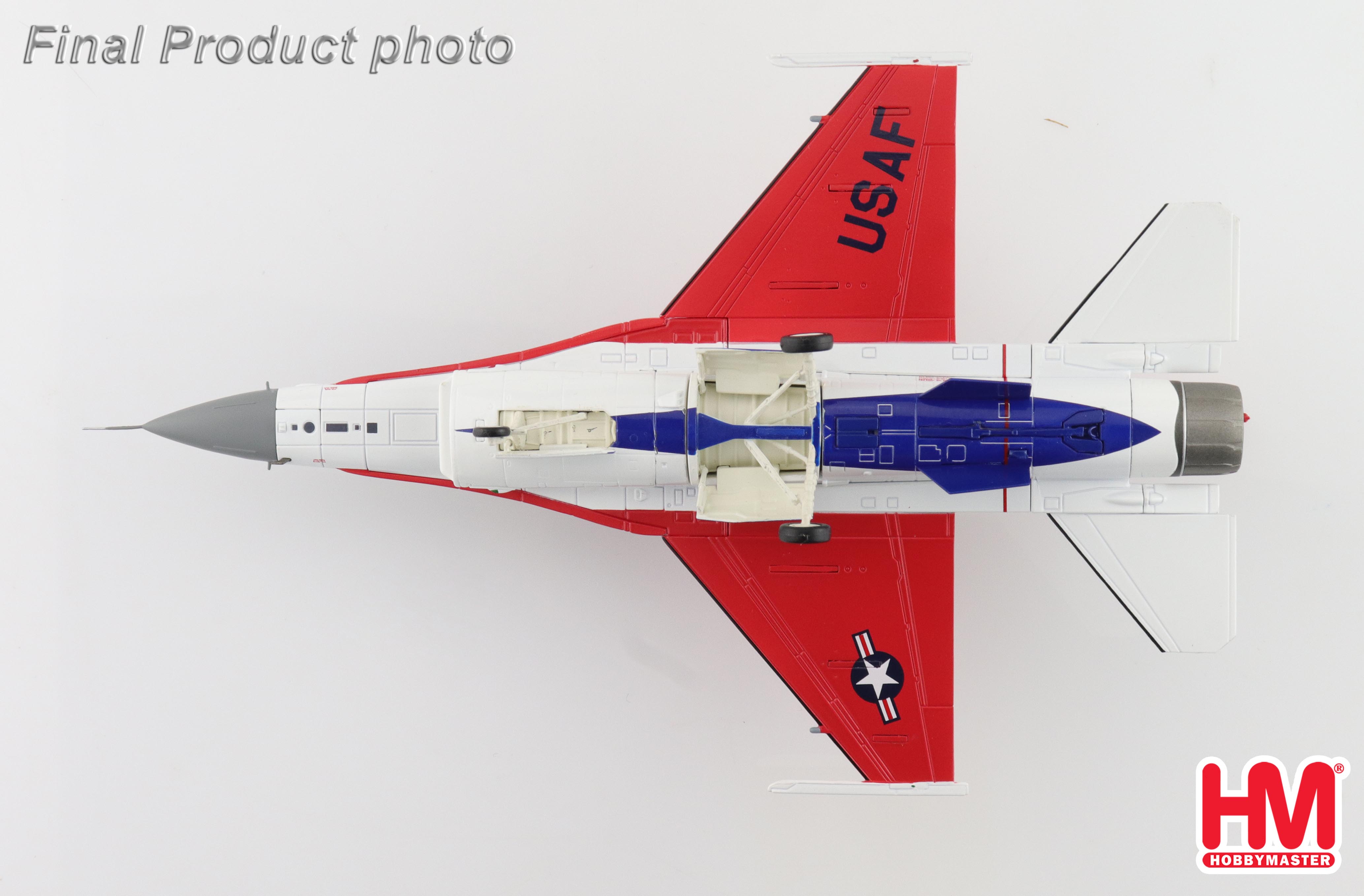 HA38043美軍F-16 Viper DEMO TEAM表演隊特技機*送登機梯1/72合金成品模型HM