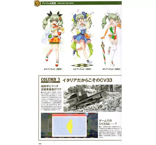 少女與戰車戰車道大作戰！遊戲人物服飾插畫集