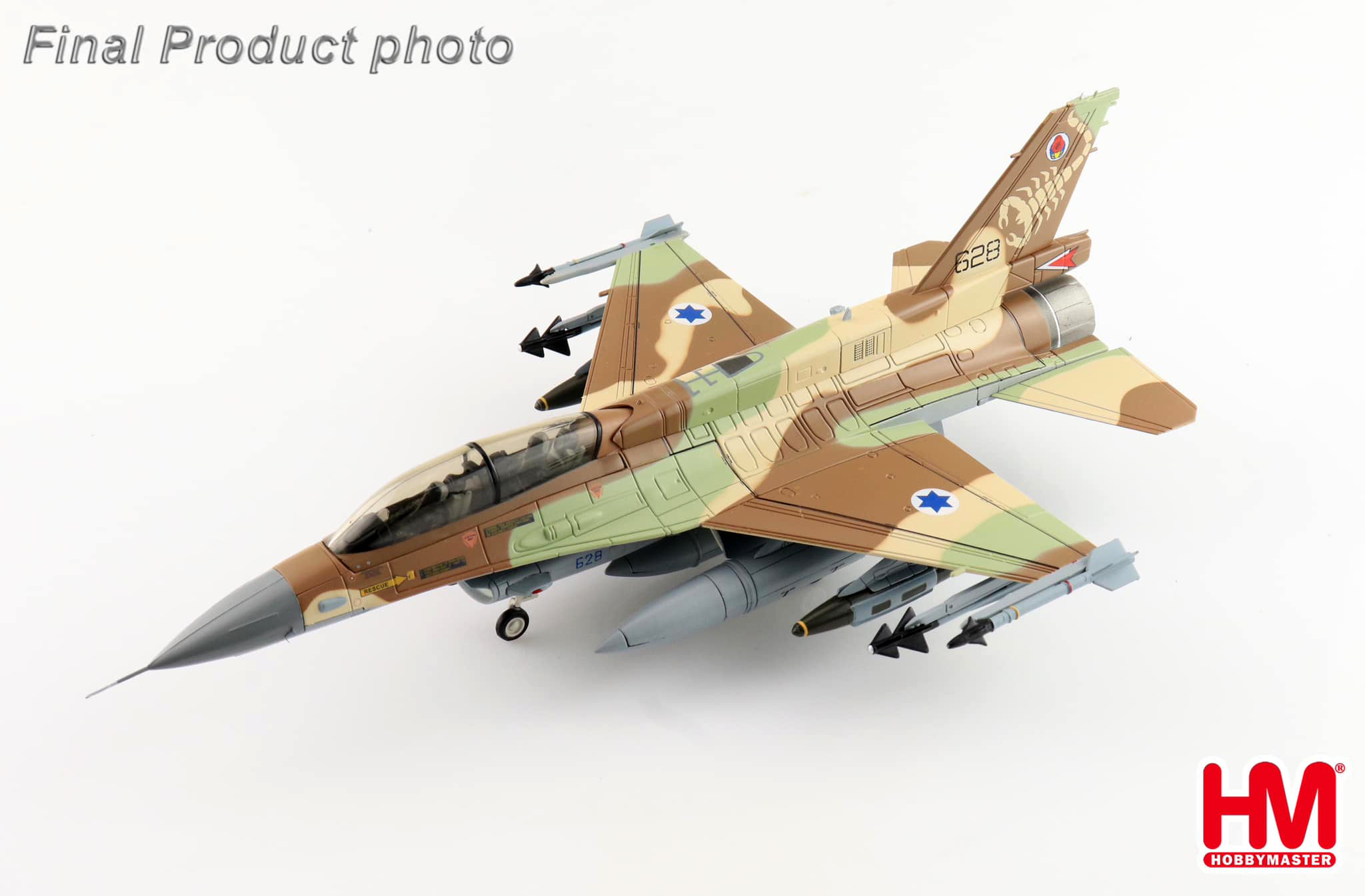 HA38037以色列空軍F-16I 第119中隊蝙蝠中隊合金模型