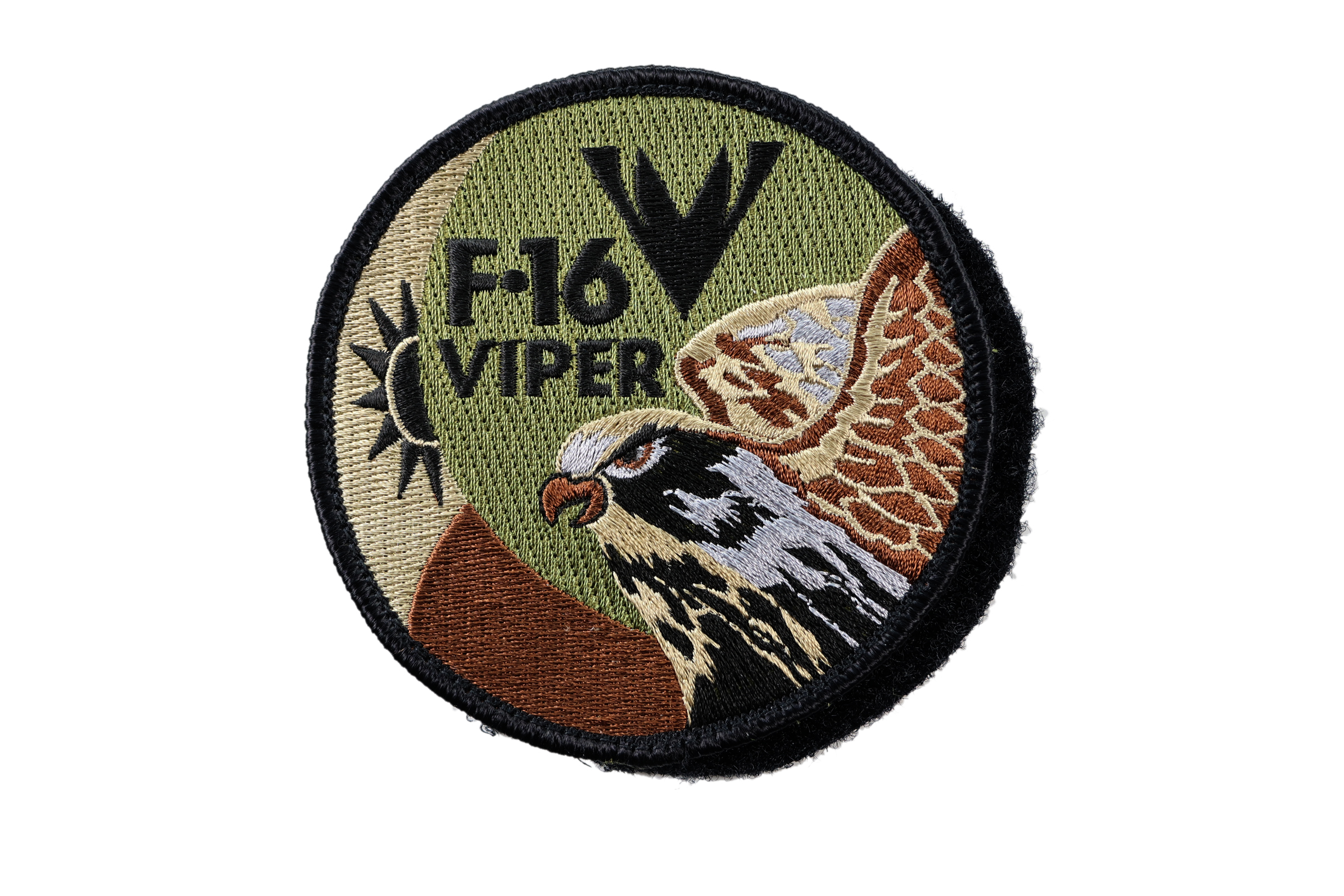 P0166空軍F-16機種臂章(圓型)(美軍作戰迷彩OCP樣式)(多地迷彩)