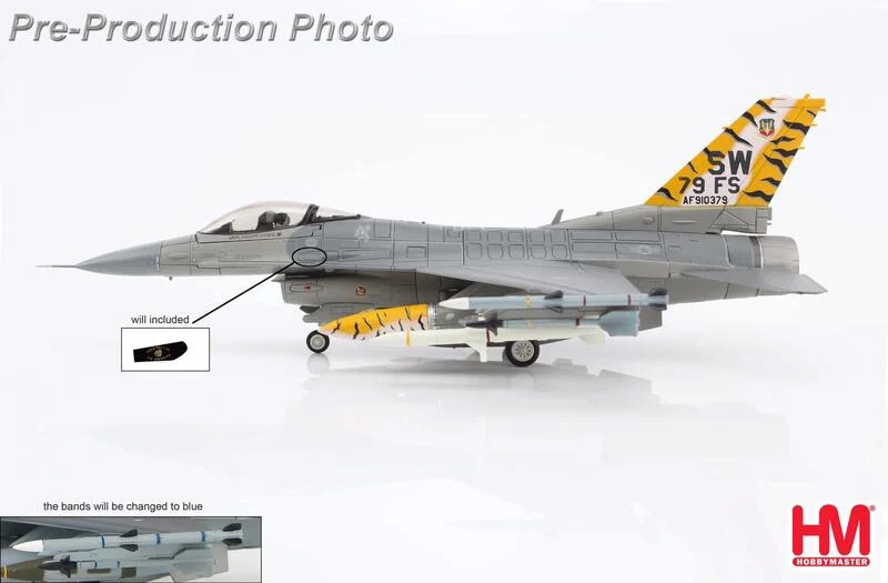 HA38020美國F-16C美洲之虎91-0379第 79中隊2005模型