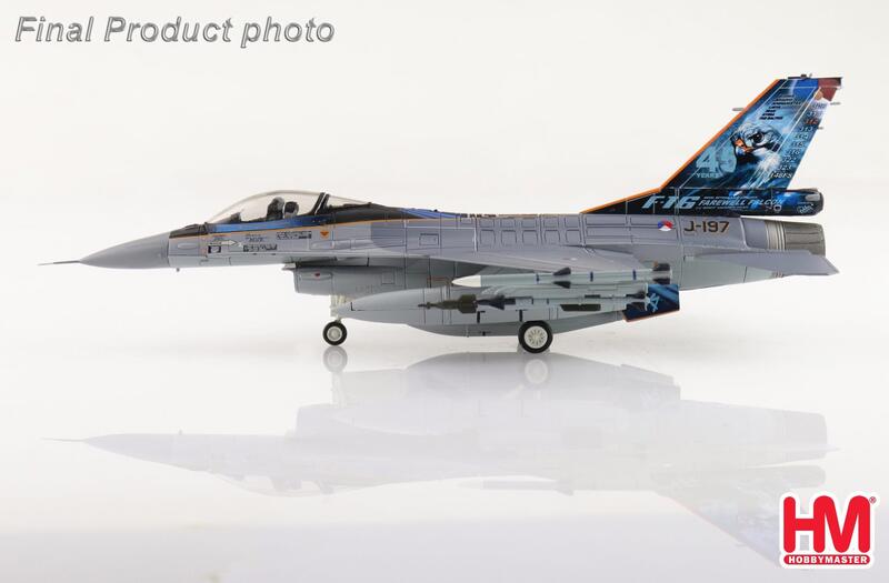 HA38054荷蘭F-16AM戰鬥機J-197,2024最後飛行紀念彩繪模型1/72成品HM
