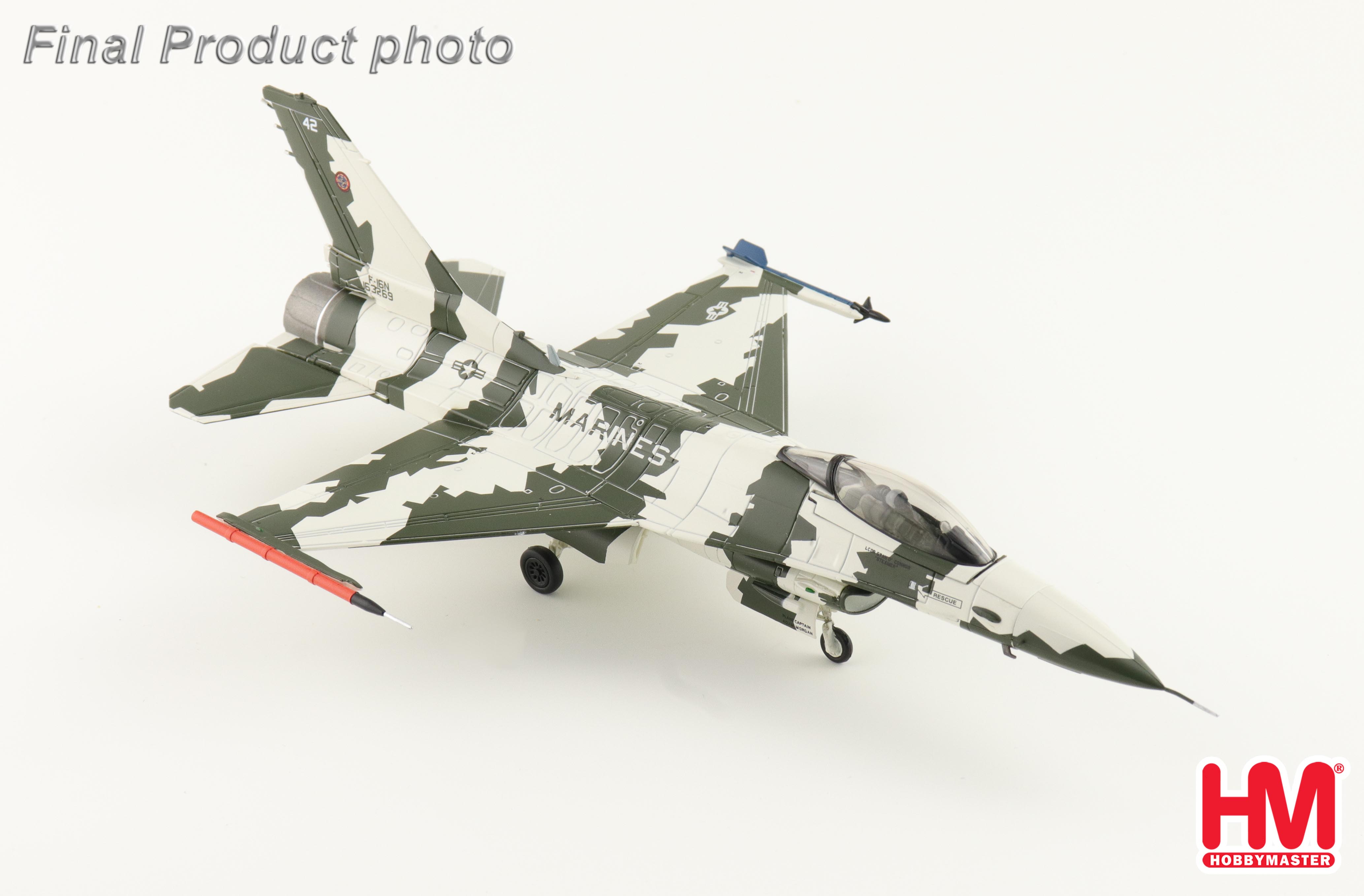 HA38063美國海軍武器學校F-16N假想敵中隊TOP GUN彩繪機合金成品1/72模型