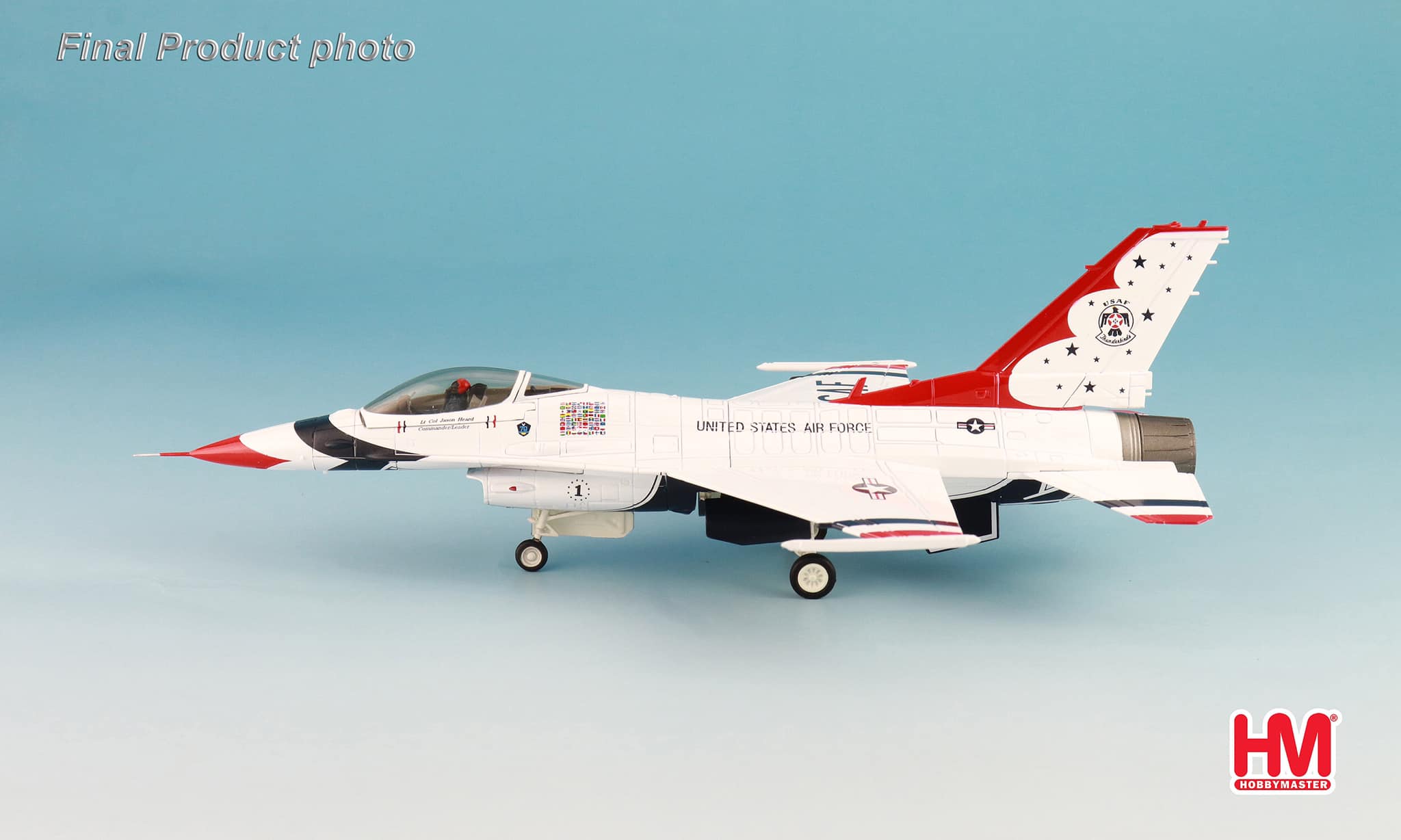 HA38039美國雷鳥特技小組F-16領隊一號合金模型