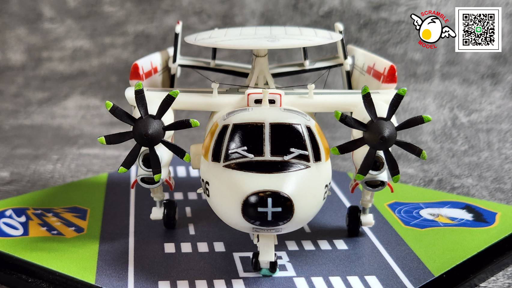 空軍E-2C鷹眼預警機Q版樹脂模型材料包