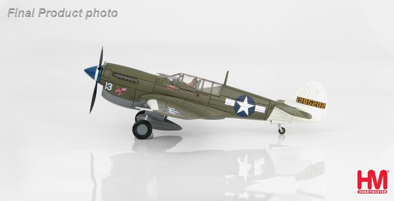 HA5504美國P-40N戰鬥機羅伯特德克文上尉1/72合金成品模型