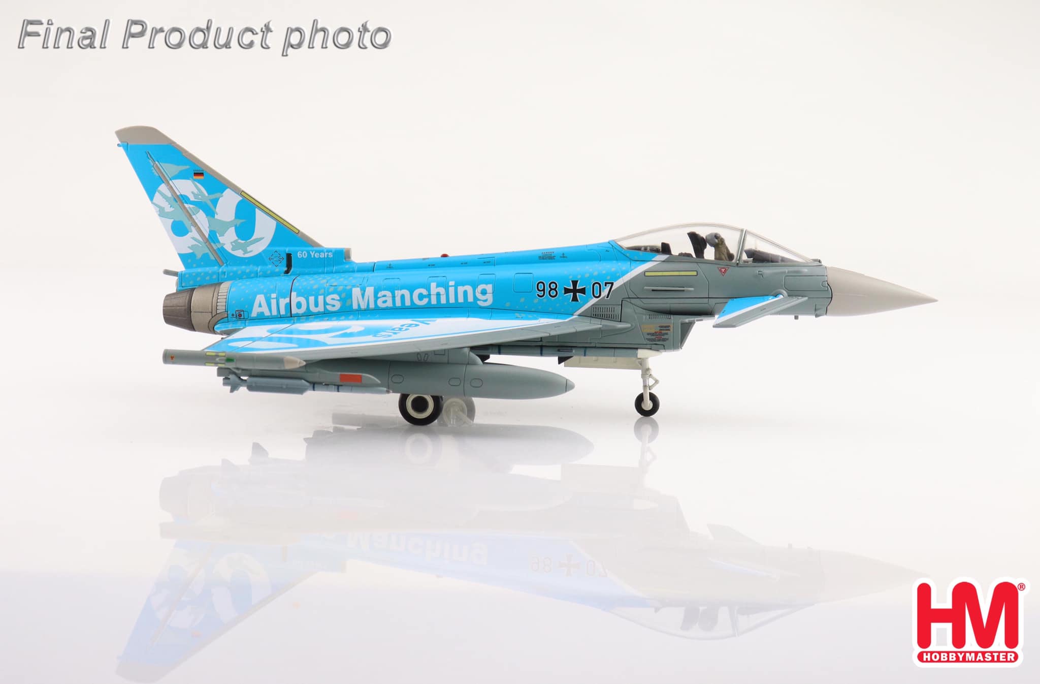 HA6621德國空軍歐洲戰鬥機 EF-2000空中巴士 60 週年98+07模型
