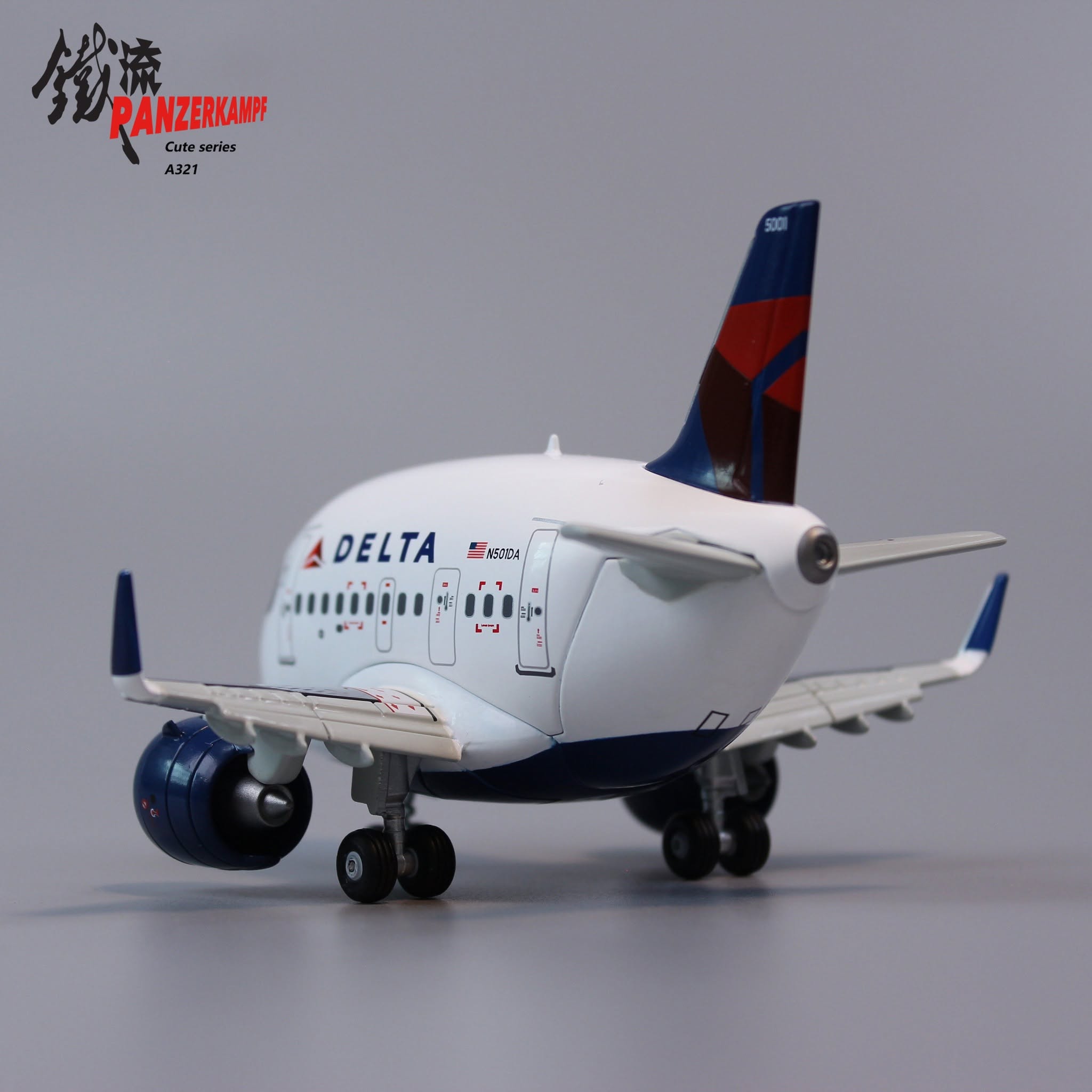 達美航空Delta Air Lines A321neo Q版合金模型70102PK