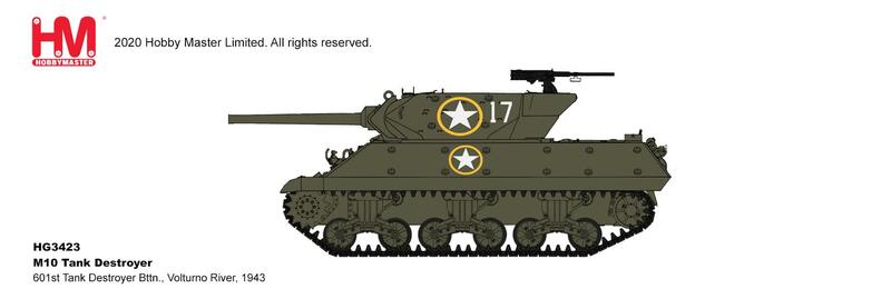 HG3423 美軍M10狼獾反坦克殲擊車Tank Destroyer,1943坦克模型