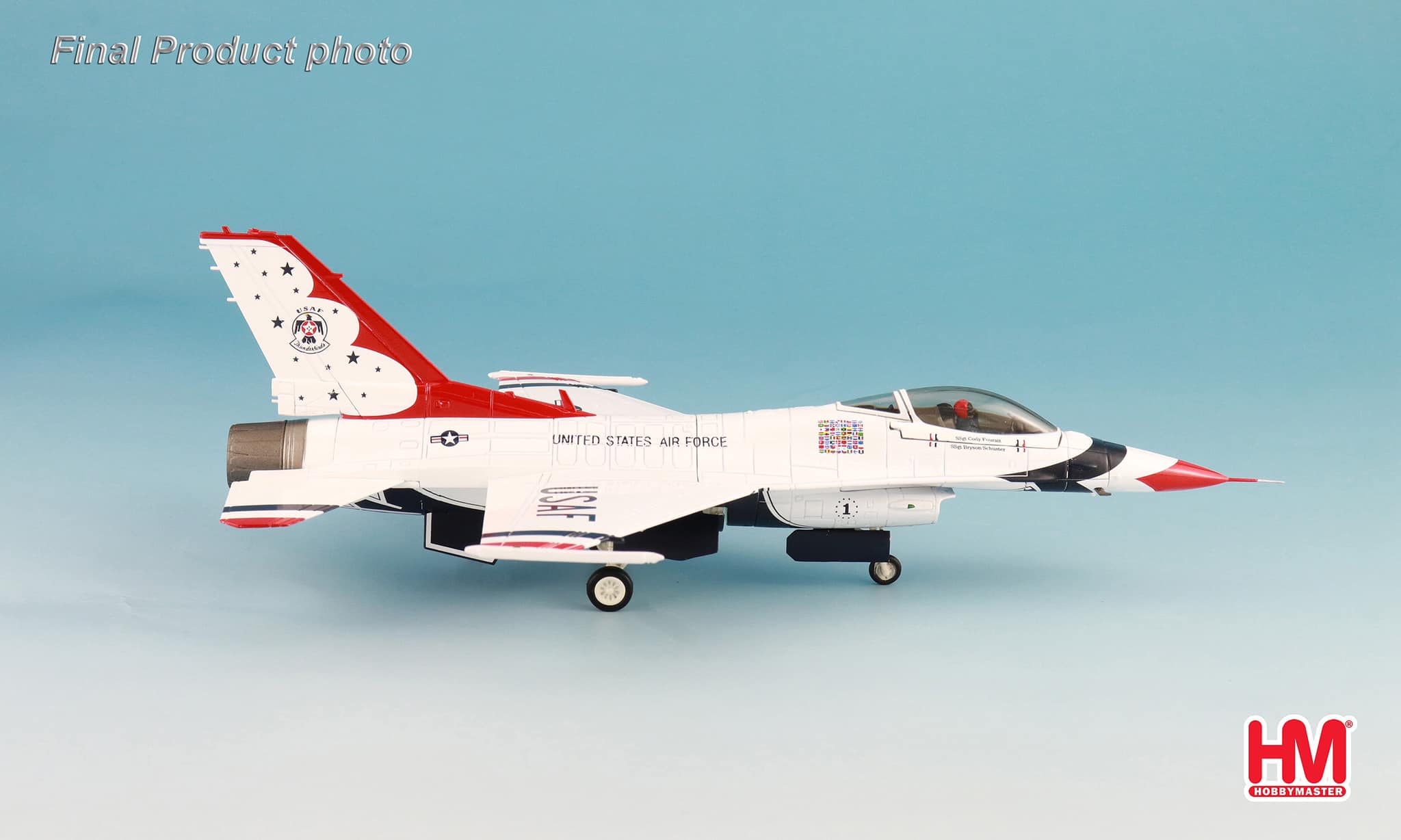 HA38039美國雷鳥特技小組F-16領隊一號合金模型