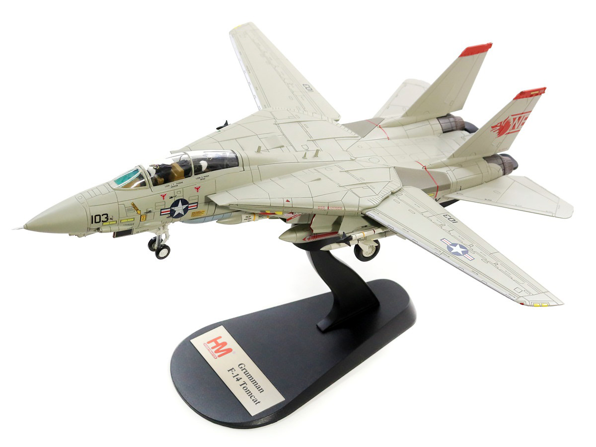 HA5224美軍F-14A雄貓戰鬥機VF-1狼群中隊Mi-8殺手合金模型