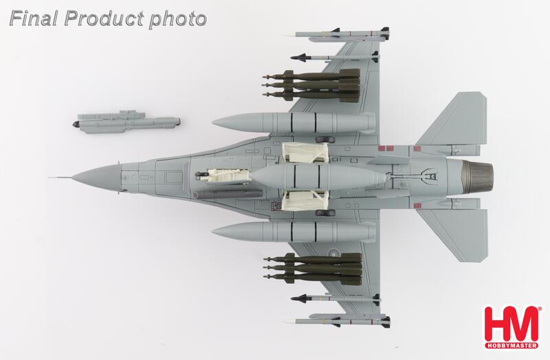 HA38057空軍F-16V第22隊GBU-12鋪路者II炸彈*送登機梯1/72合金成品模型HM