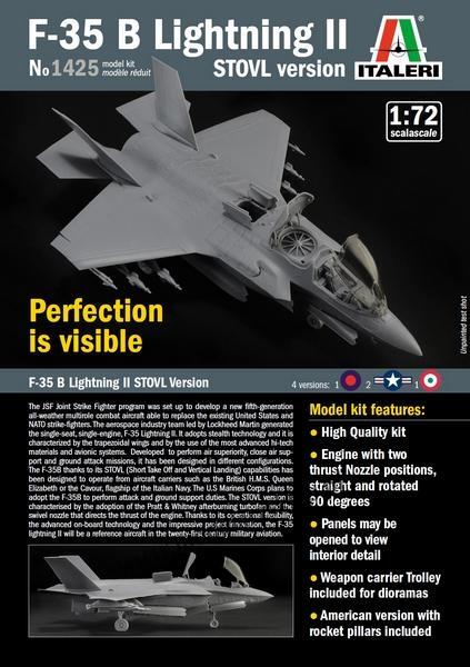1425美國 F-35B 閃電II 戰鬥機 (STOVL Version)1/72模型