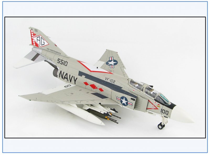 HA19006美軍VF-102鑽石蛇 F-4J 幽靈 II獨立號CV-6模型