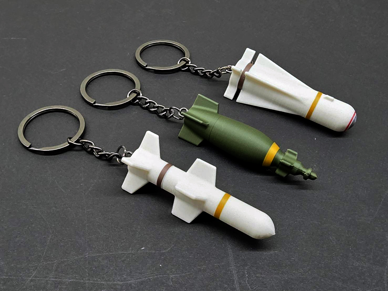 K0080鋪路二式GBU-10雷射導引炸彈3D列印鑰匙圈