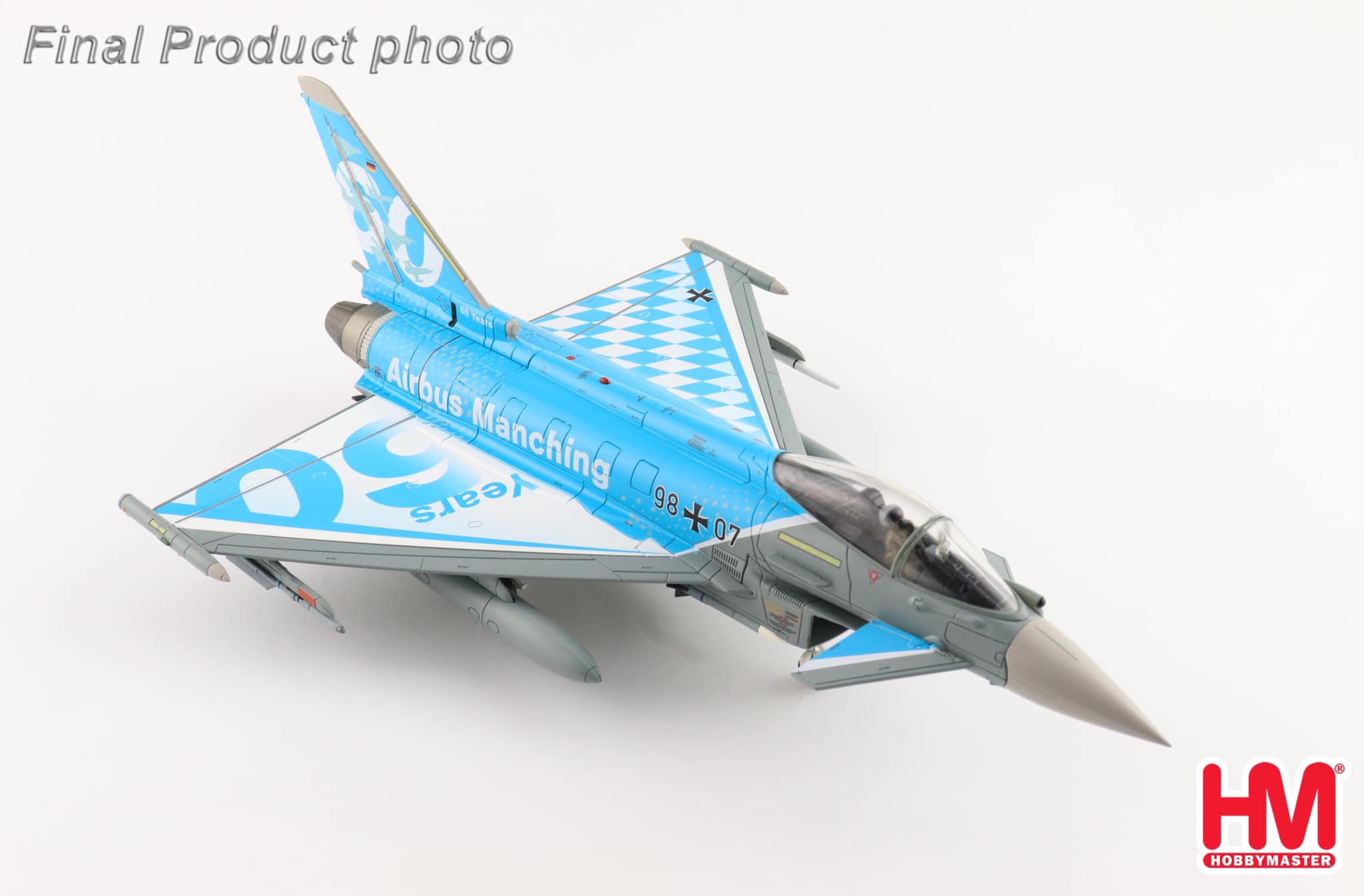 HA6621德國空軍歐洲戰鬥機 EF-2000空中巴士 60 週年98+07模型
