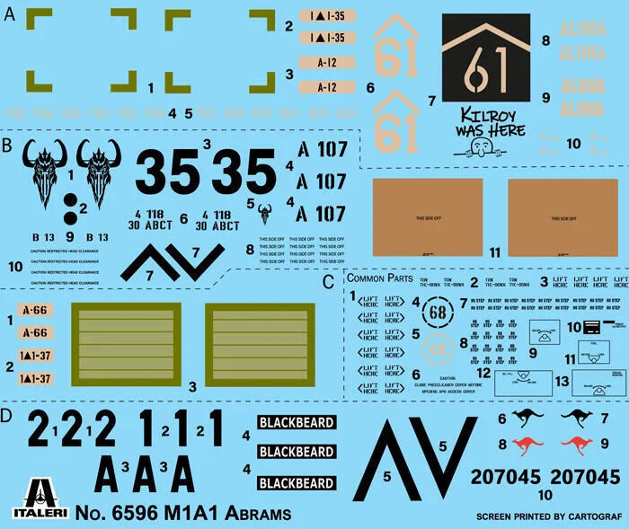 6596美國陸軍 M1A1  Abrams艾布蘭坦克1/35模型