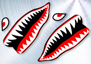 P-40鯊魚嘴 UV水晶貼紙