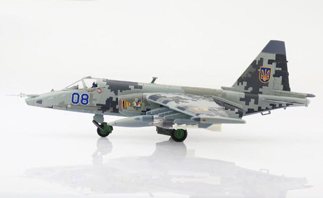 HA6108烏克蘭Su-25M1 BLUE 08蘇愷25數位迷彩合金模型