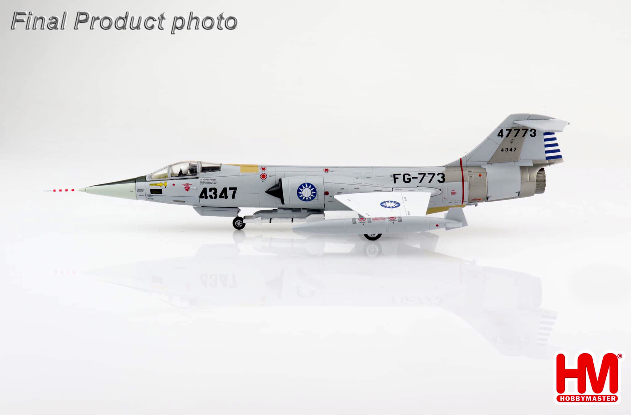 HA1072空軍113空戰英雄F-104G第8中隊胡世霖座機4347模型