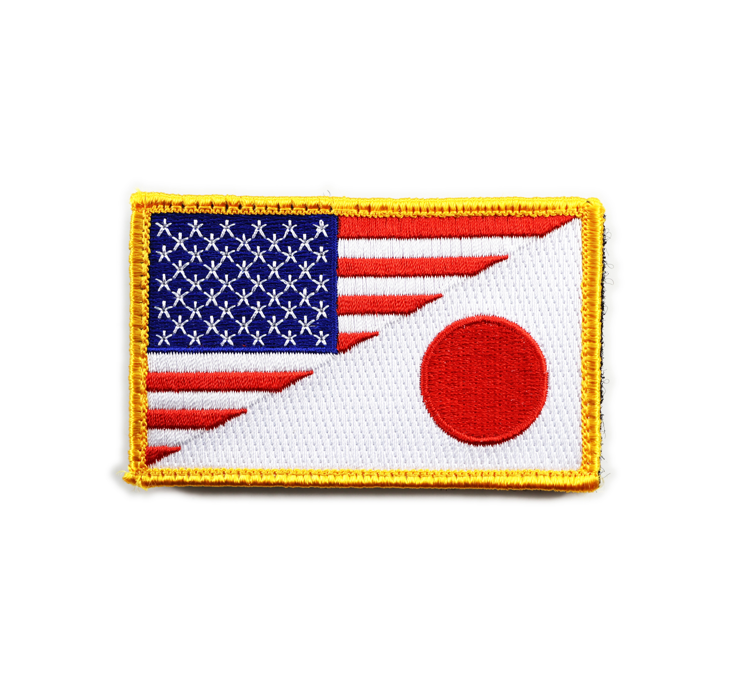 P0160美國&日本國旗士氣章(黃邊)(魔鬼氈)